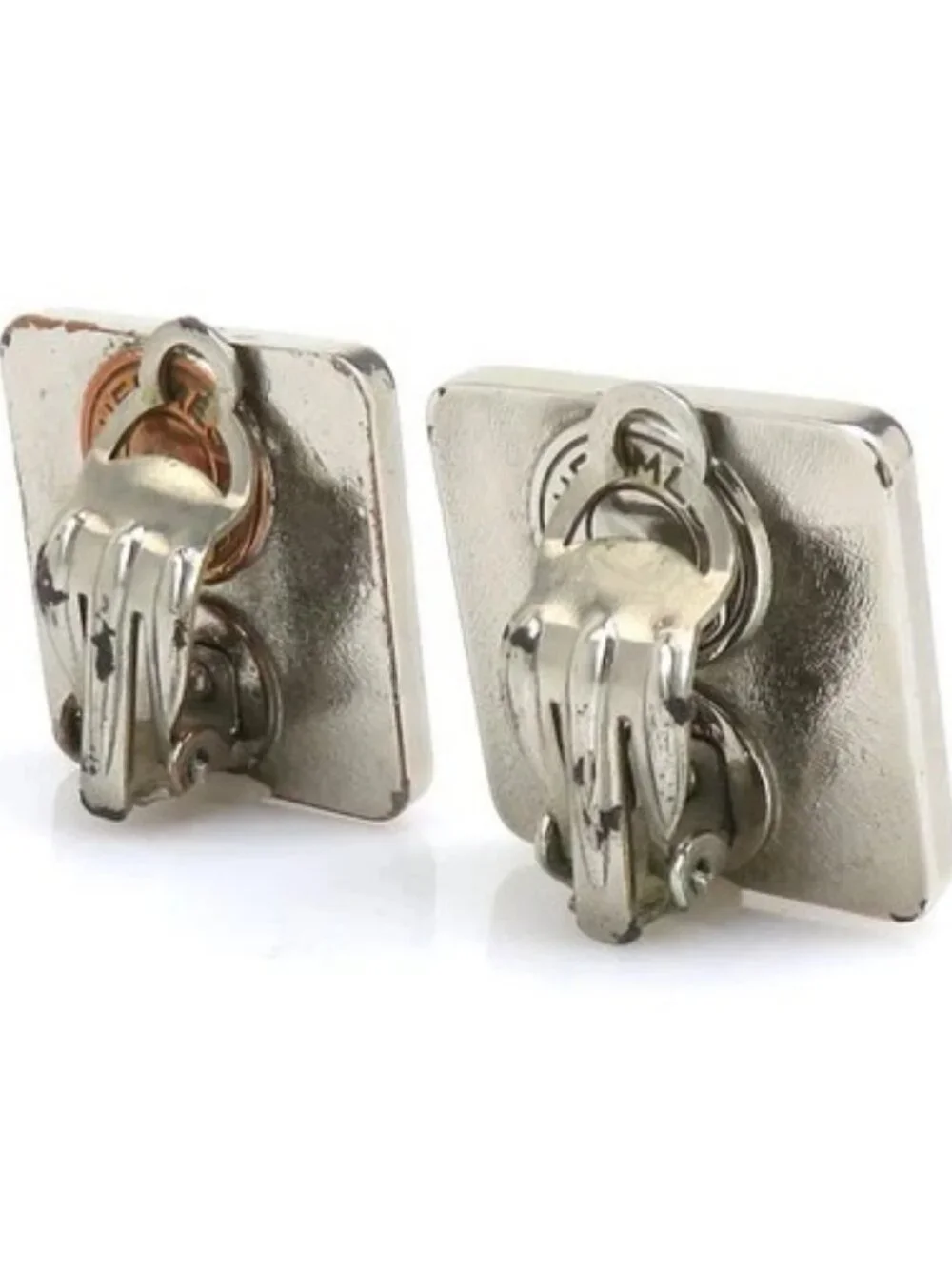Auth HERMES Earrings Gold/Silver Metal - h32028a - Picture 3 of 15